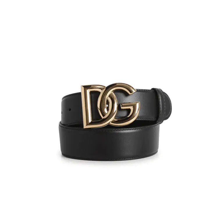 

Ремень Dolce & Gabbana D&g Logo Gold, черный