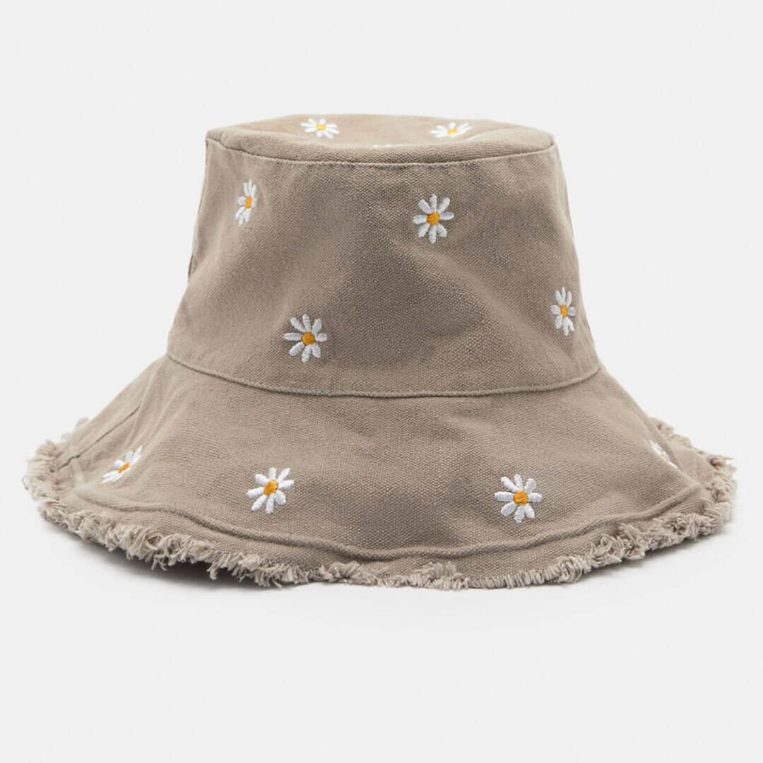 

Панама Pull&Bear Frayed Floral, серо-коричневый