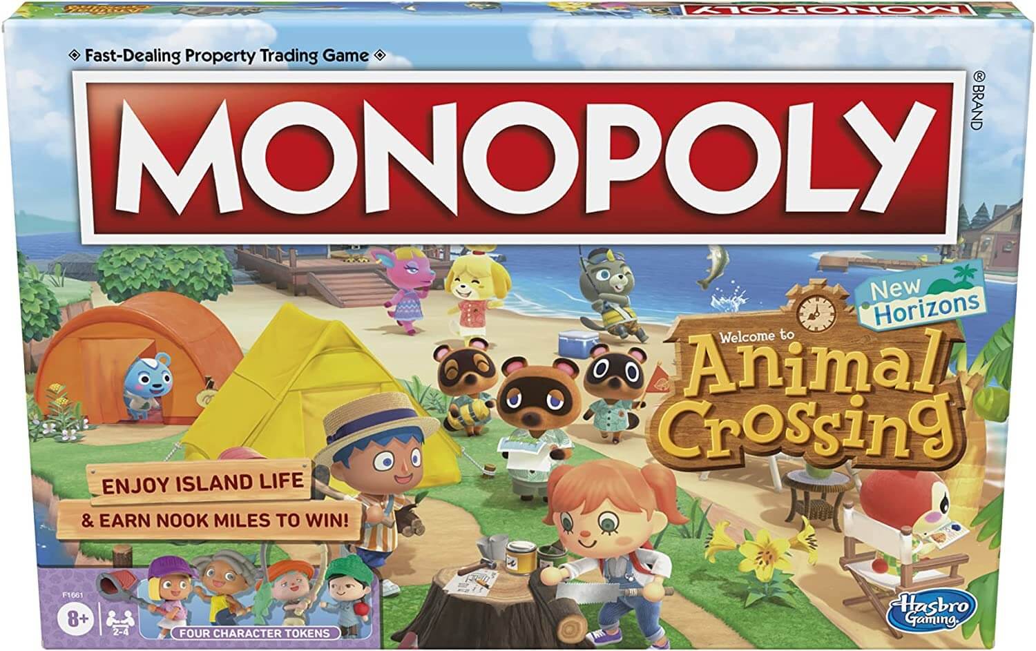 Настольная игра Hasbro Gaming Monopoly: Animal Crossing New Horizons Edition игровая приставка nintendo switch rev 2 32 гб код загрузки animal crossing new horizons animal crossing new horizons edition