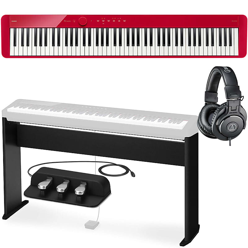 

Casio Privia PX-S1100 88-клавишная красная клавиатура для цифрового пианино с подставкой и педалью CASIO-PX-S1100RD-PKG