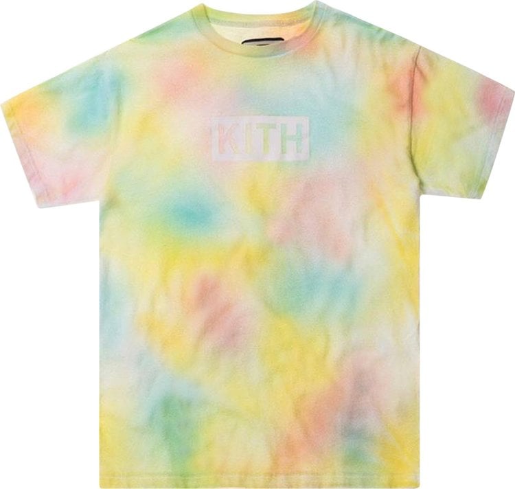 Футболка Kith Tie Dye Box Logo Tee 'Yellow', желтый - фото