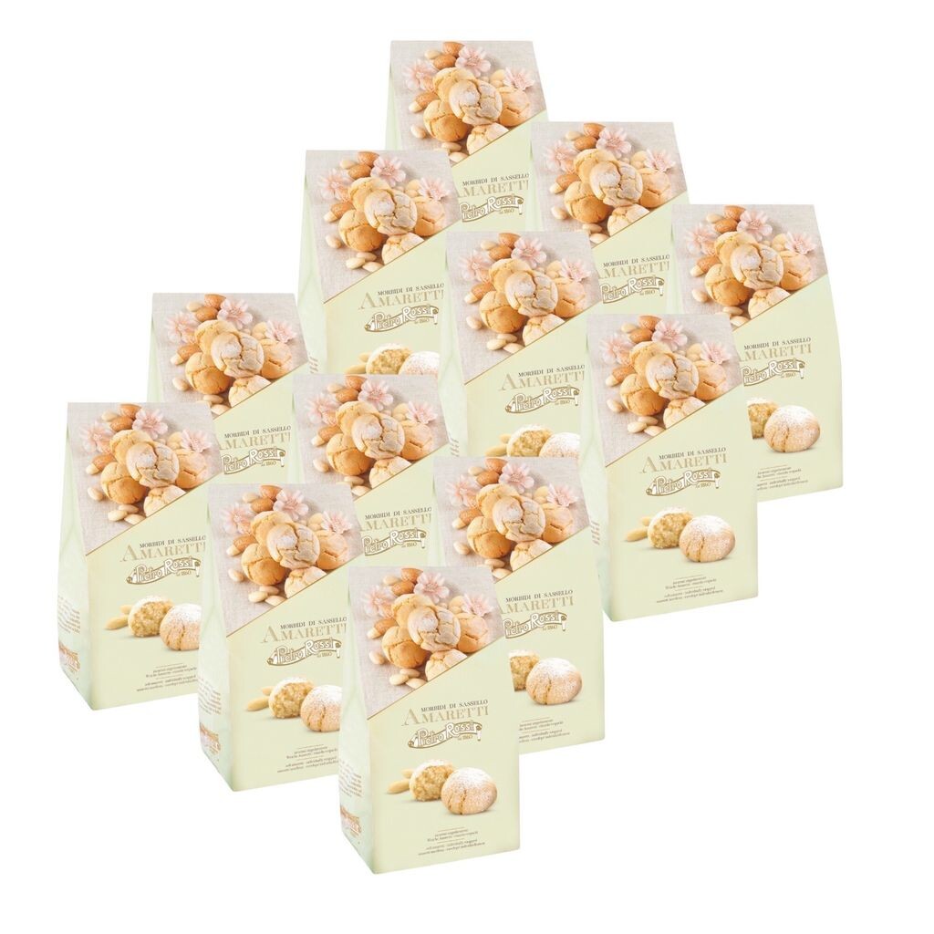 

Pietro Rossi Soft Amaretti 150 г Упаковка из 12 шт. | круглая мягкая итальянская выпечка из Италии в индивидуальной упаковке | Амаретти Морбиди всего 1800г. Amaretti Virgina S.R.L.