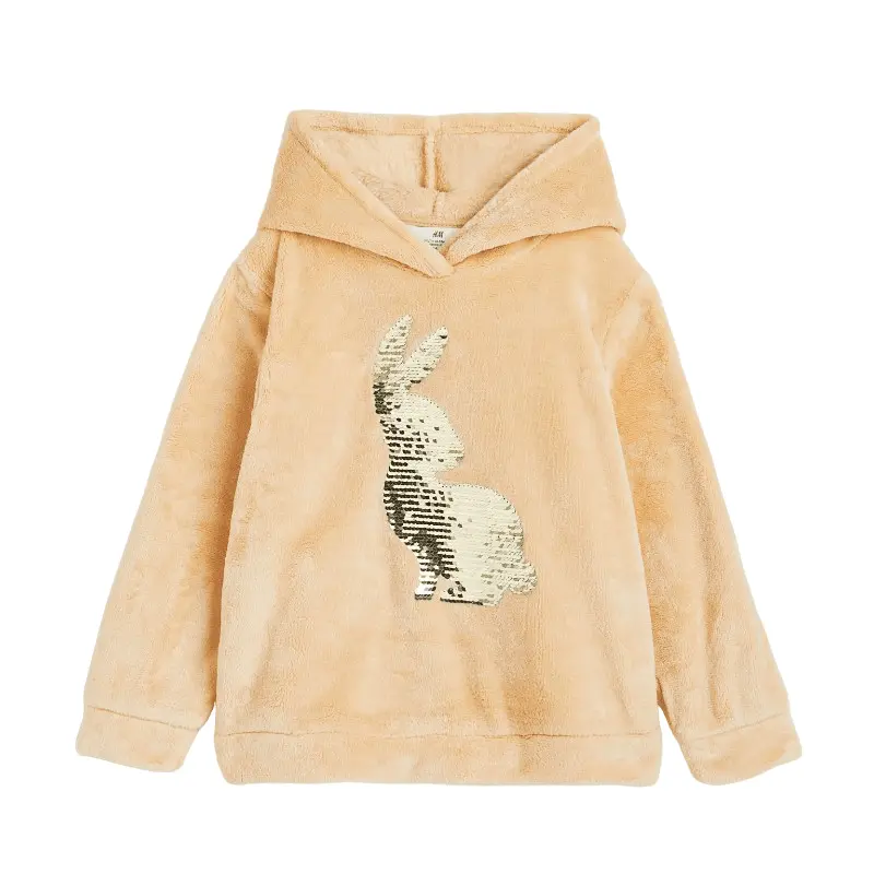 

Толстовка худи H&M Teddy Fabric Rabbit, бежевый