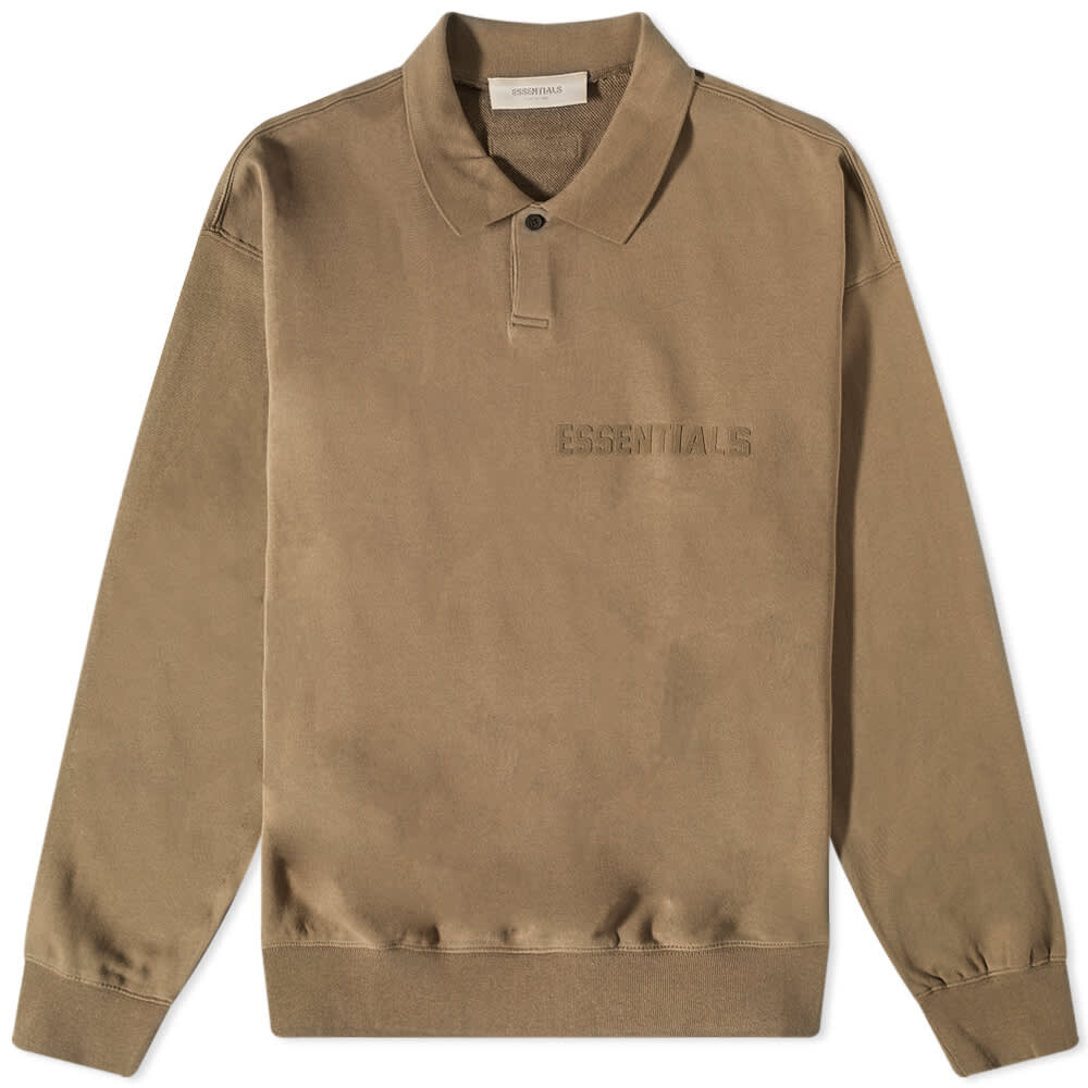 

Футболка Fear of God ESSENTIALS Long Sleeve Logo Polo