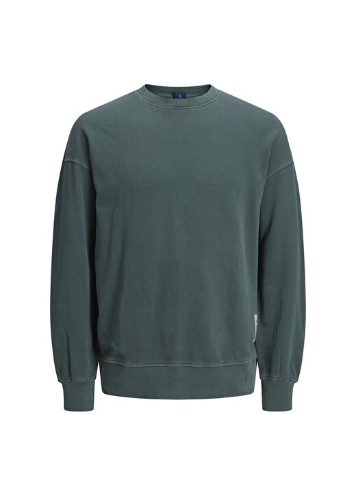 

Зеленый мужской свитшот с круглым вырезом Jack & Jones