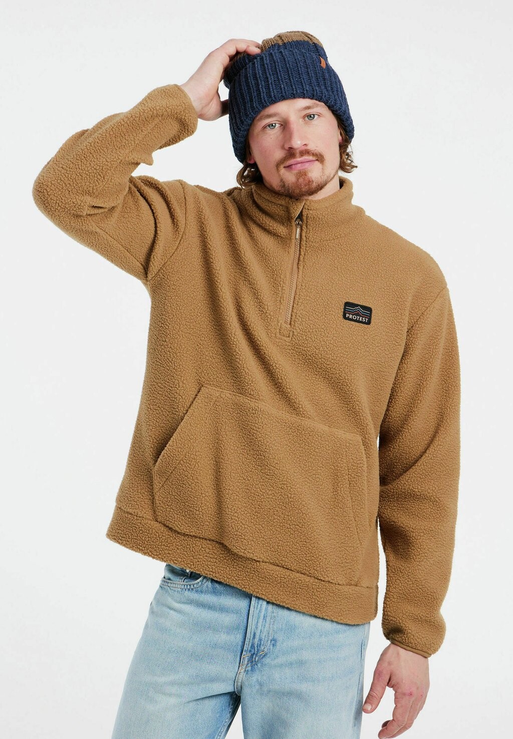 

Флисовая толстовка 1/4 Zip Protest, цвет sandy brown