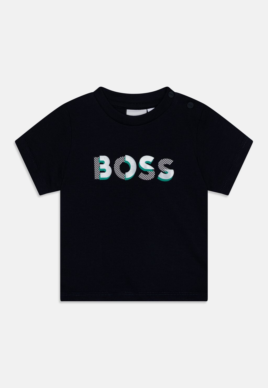 

Футболка с принтом BABY SLEEVES TEE BOSS Kidswear, цвет navy