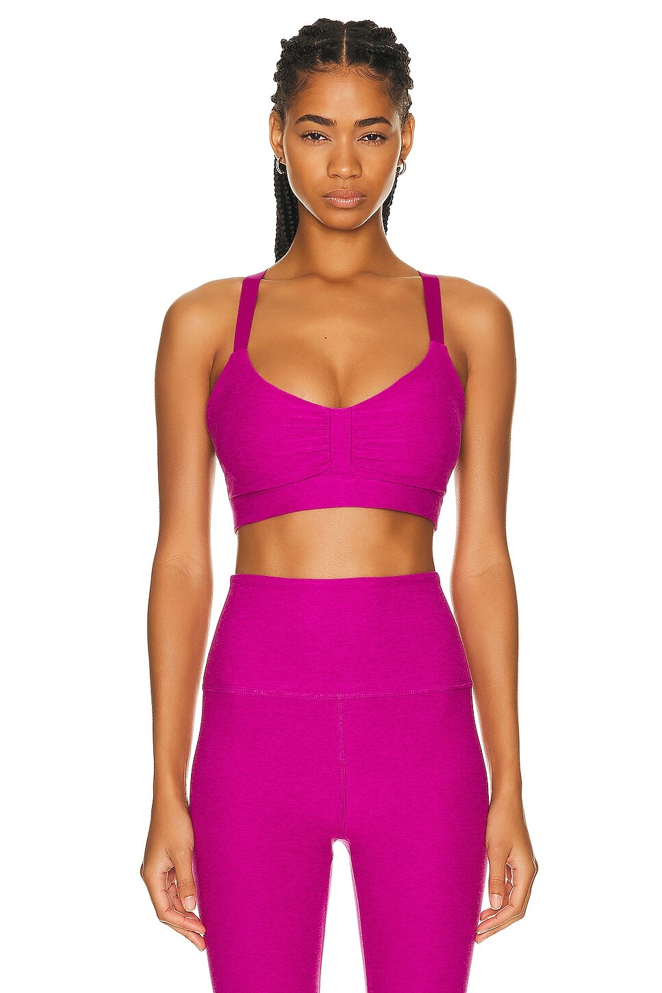 

Бюстгальтер Beyond Yoga Spacedye On Center, цвет Magenta Heather