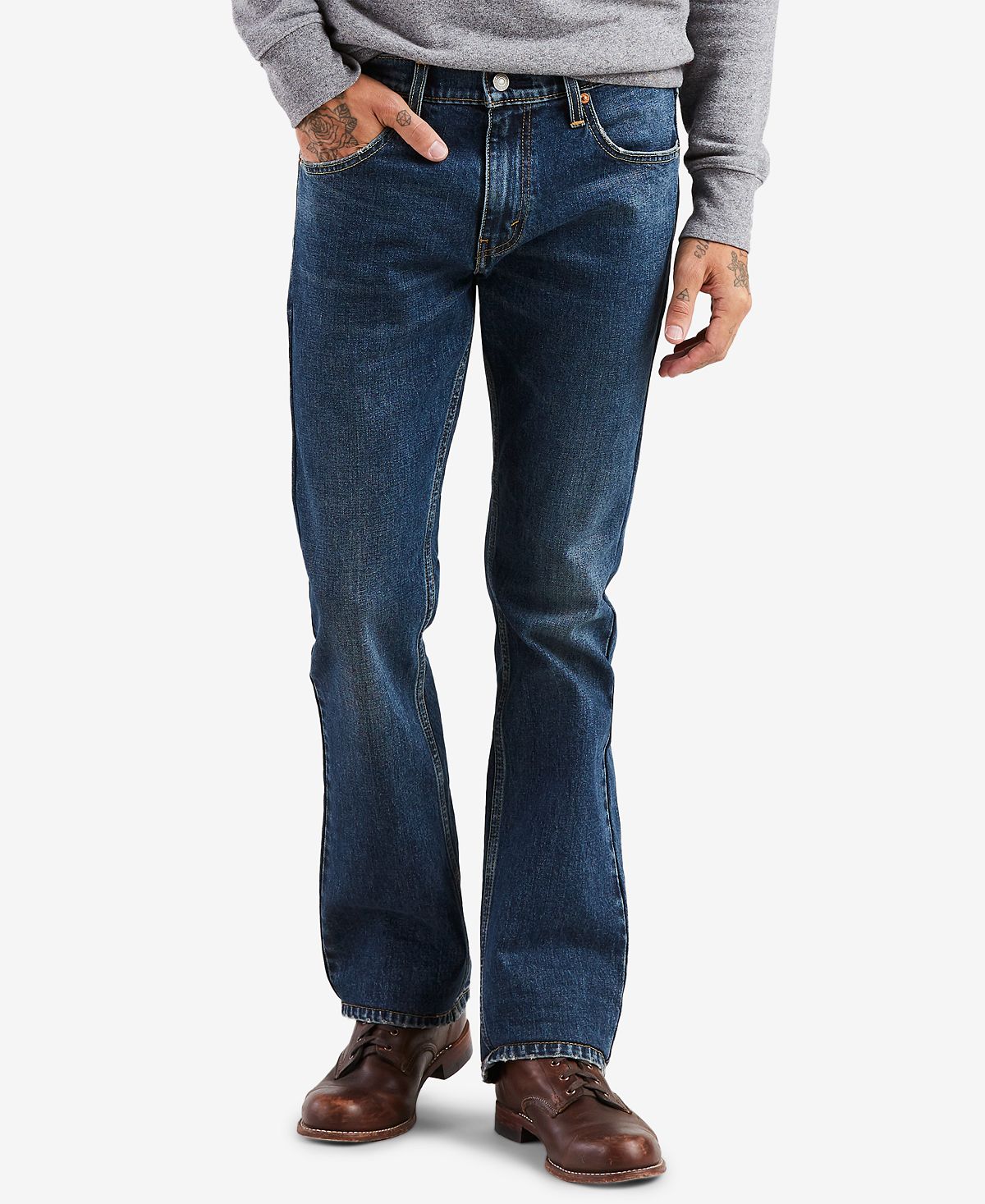 цена Мужские зауженные джинсы Levi's 527 Bootcut, мульти