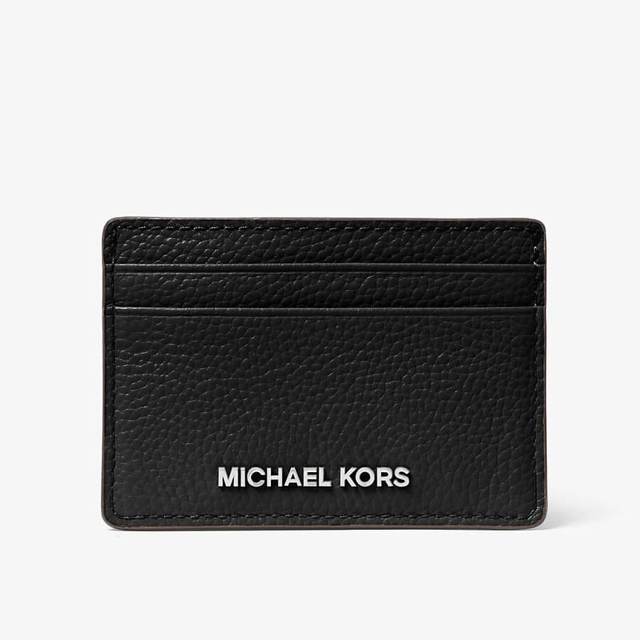 цена Визитница Michael Michael Kors Pebbled Leather, черный