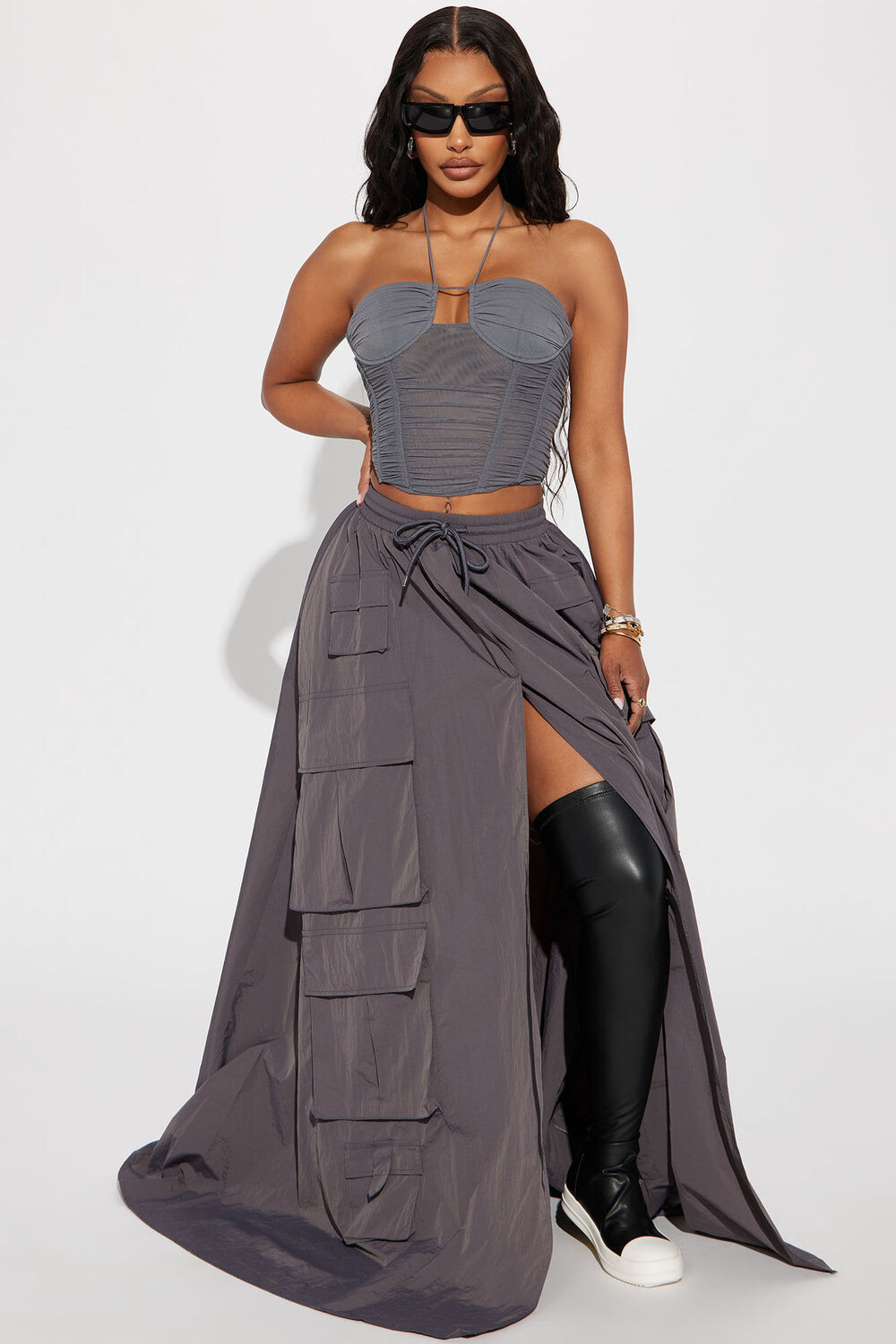 

Юбка Fashion Nova 23GWF1032, угольный