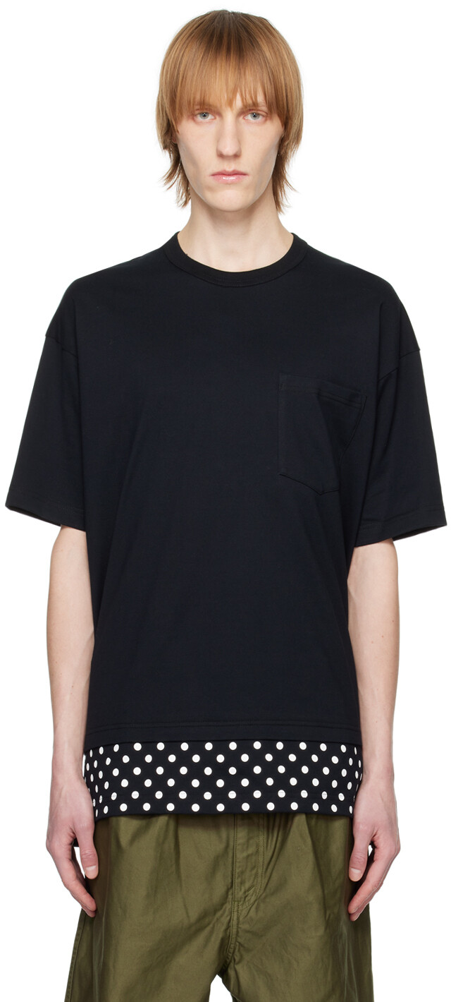 

Черная футболка в горошек Comme des Garçons Homme, Черный