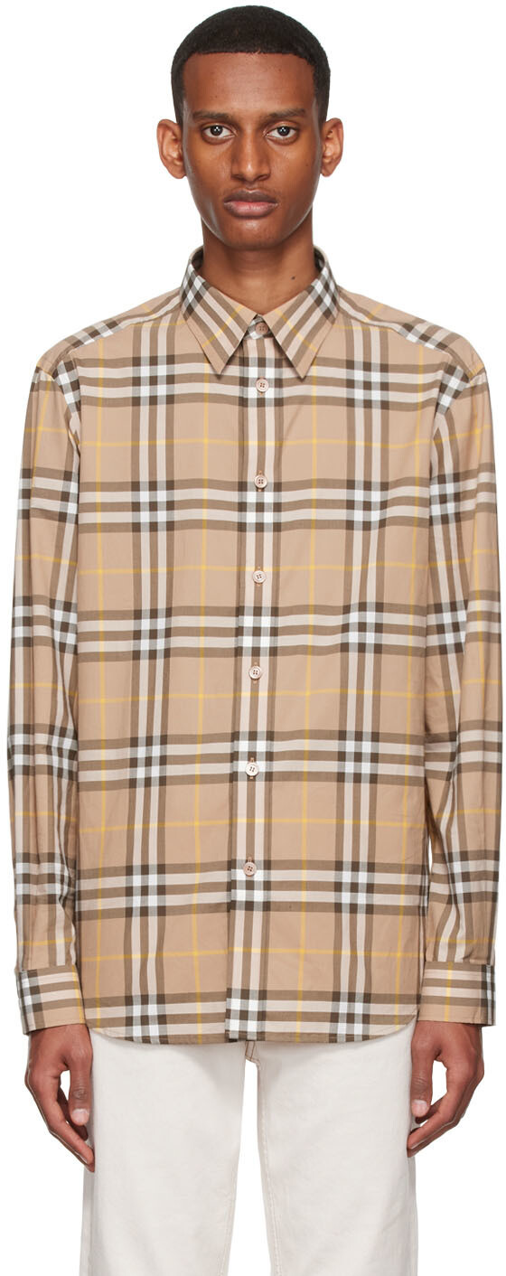

Бежевая рубашка из кекстона Burberry