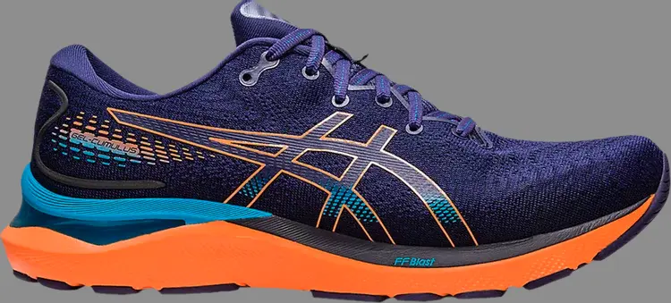 

Кроссовки gel cumulus 24 'indigo blue sun peach' Asics, синий