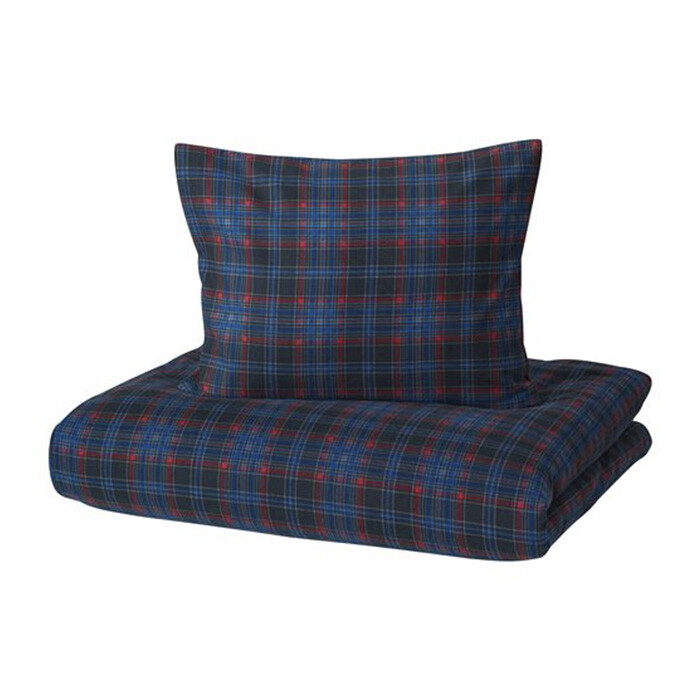 

Комплект постельного белья Ikea Mossruta, 2 предмета, 140x200/80x80, темно-синий