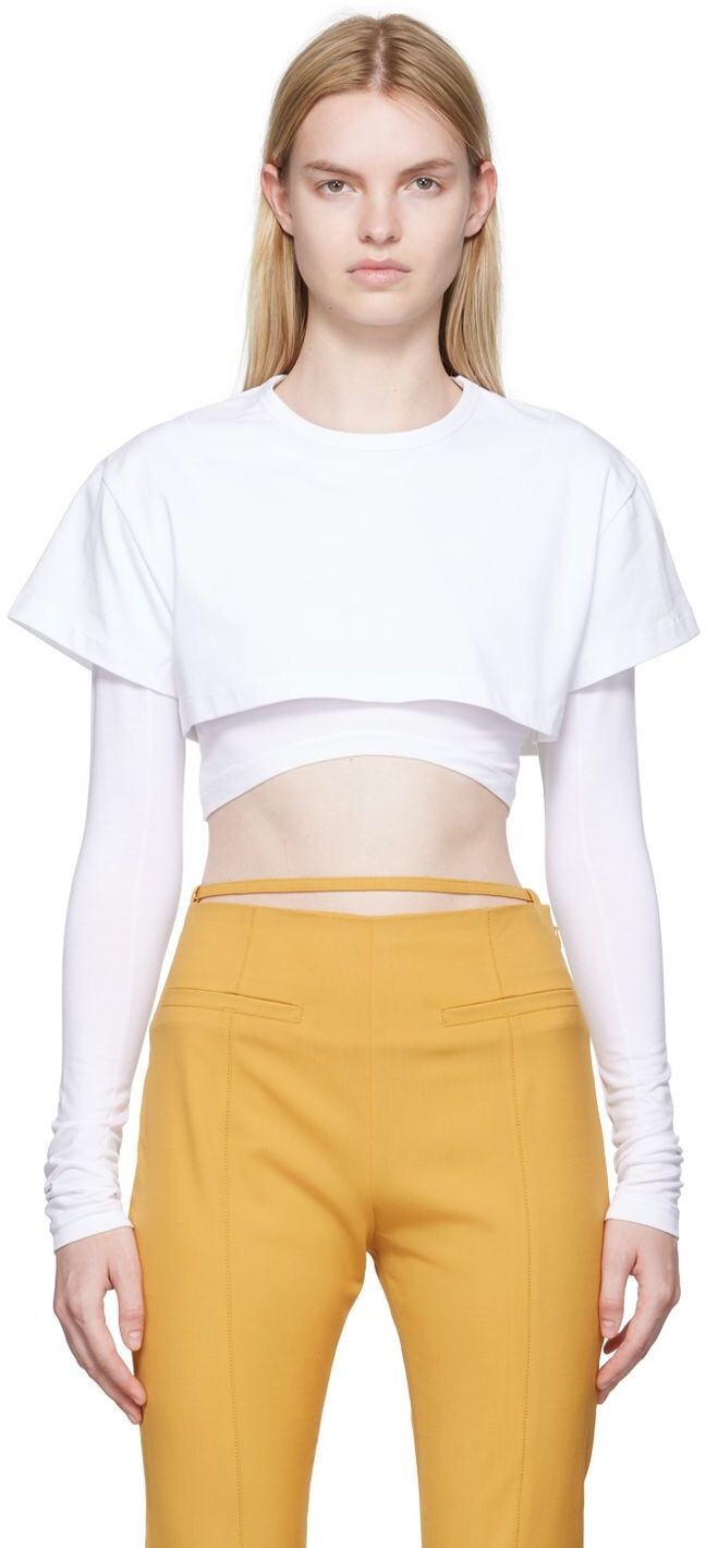 

Белая футболка Le Double Jacquemus