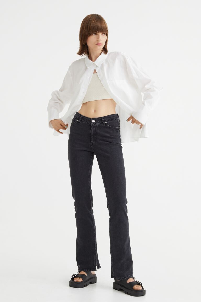 

Высокие джинсы Bootcut H&M, черный