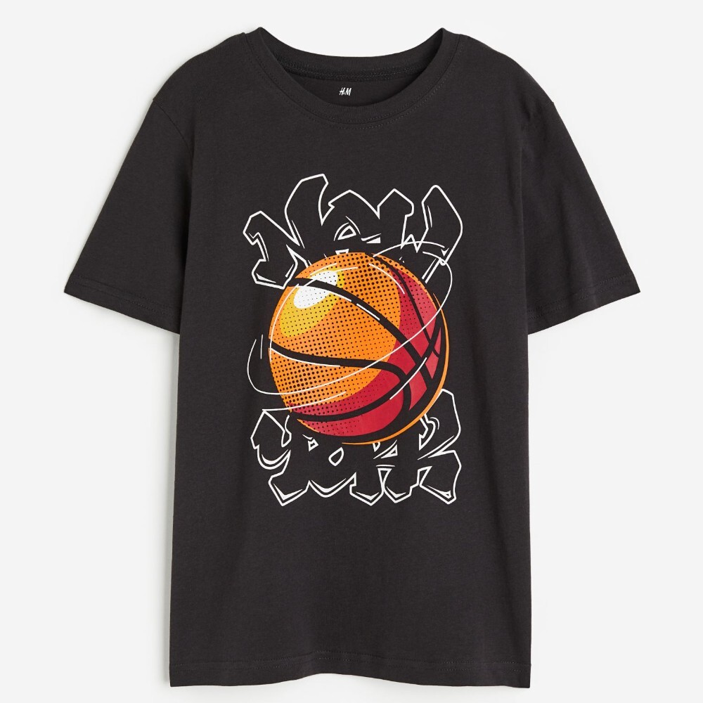 

Футболка H&M Printed Cotton New York, черный