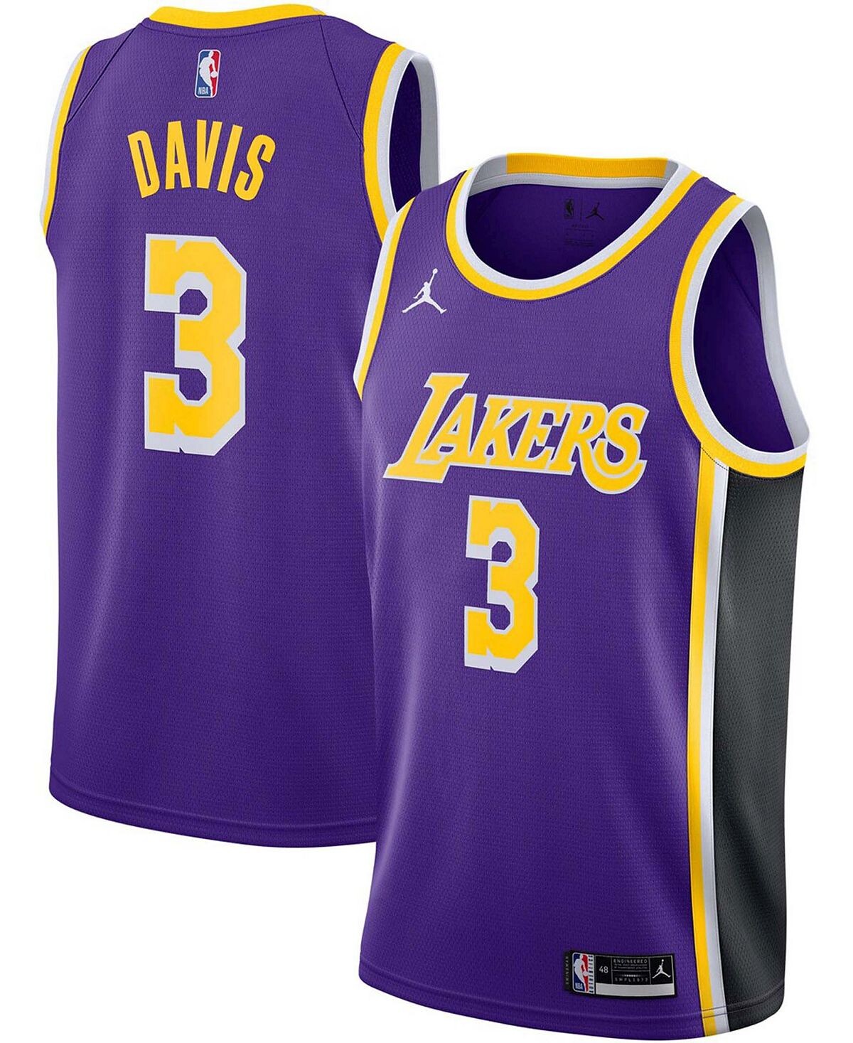 

Мужской бренд anthony davis purple los angeles lakers 2020/21 swingman джерси - заявление Jordan, фиолетовый