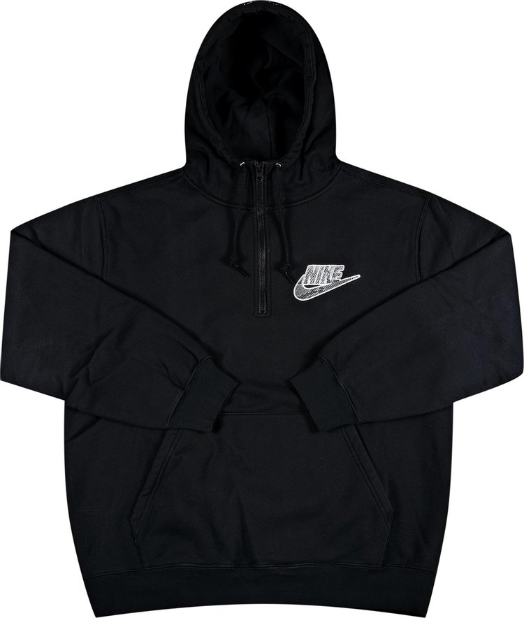 Толстовка Supreme x Nike Half Zip Hooded Sweatshirt 'Black', черный