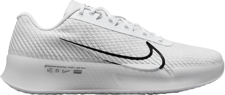 Кроссовки Nike NikeCourt Air Zoom Vapor 11 HC 'White Black', белый - фото