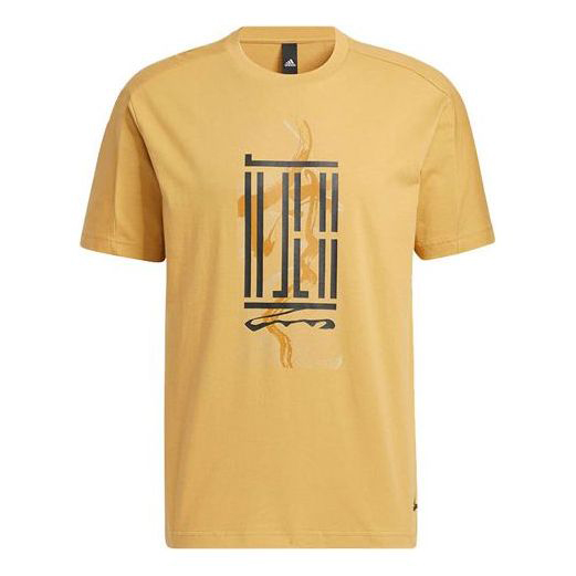 цена Футболка Adidas Printing Casual Sports Short Sleeve Yellow T-Shirt, Желтый