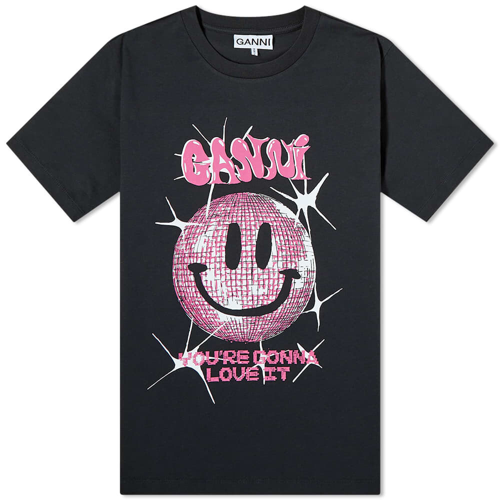 

Футболка GANNI Smiley Dark Relaxed Tee
