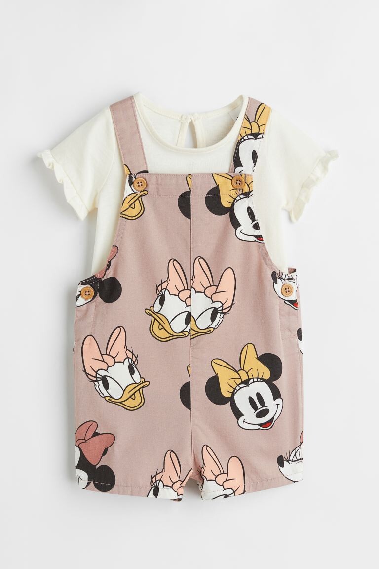 

Печатный набор из 2 предметов H&M, античный розовый/минни маус