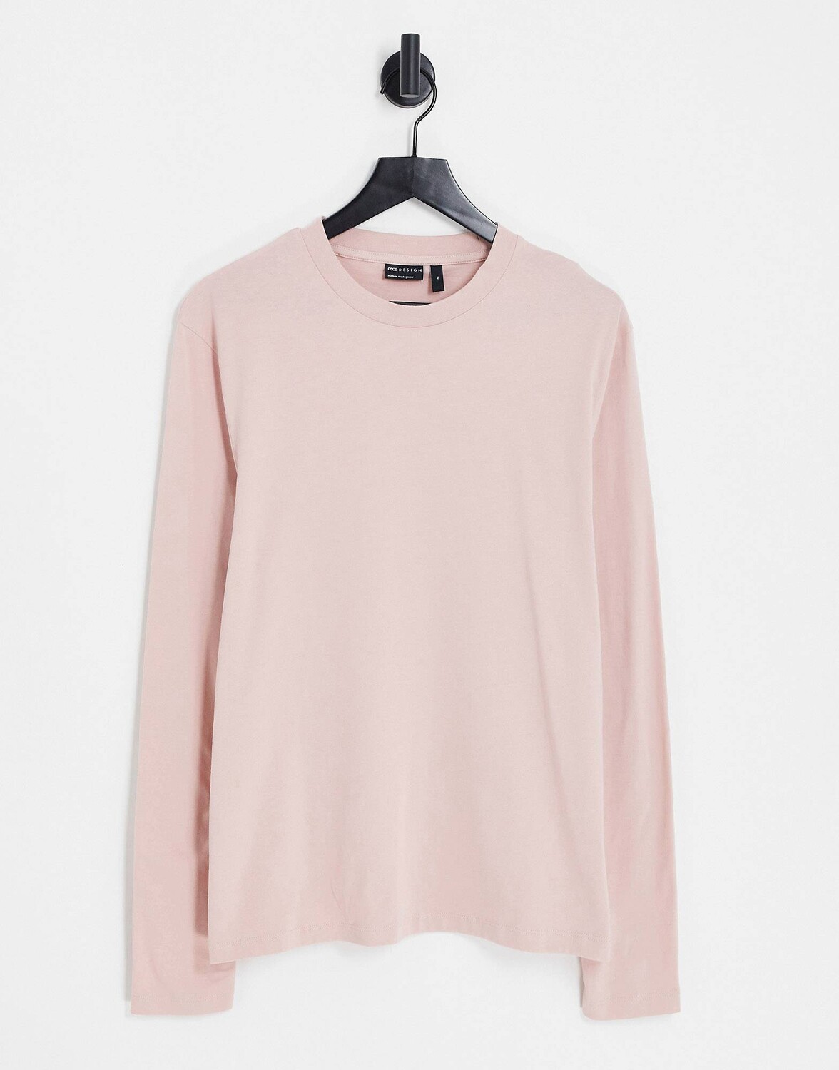 

Розовая футболка с длинными рукавами и круглым вырезом ASOS DESIGN