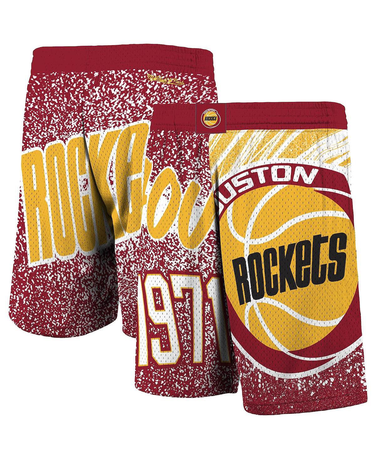 Мужские шорты mitchell ness red houston rockets hardwood classics jumbotron sublimated shorts Mitchell & Ness, красный
