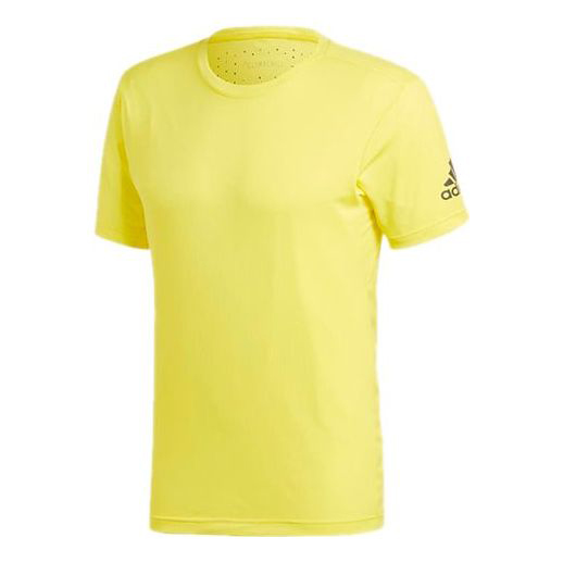 Футболка Adidas Training Sports Round Neck Short Sleeve Yellow, Желтый футболка zara round neck белый