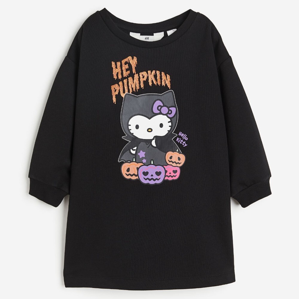 

Платье H&M Kids Printed Sweatshirt Hello Kitty, черный