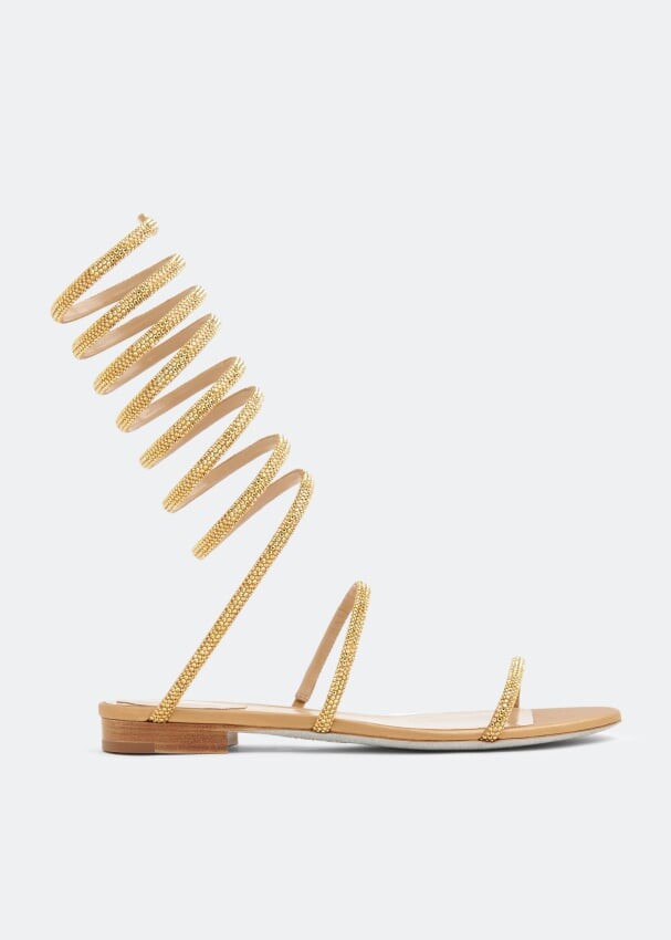 

Сандалии RENÉ CAOVILLA Cleo flat sandals, золотой