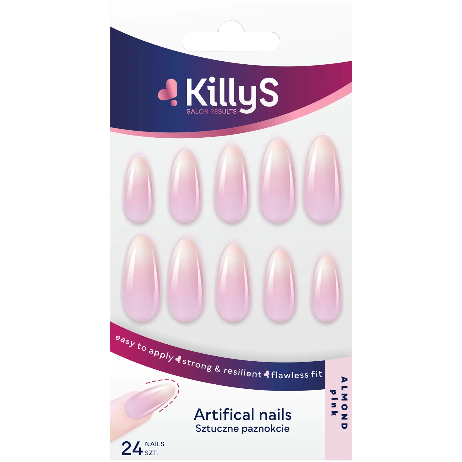 

Killys Almond накладные ногти светло-розовые, 1 упаковка