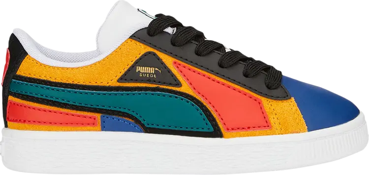 

Кроссовки Puma Suede Little Kid Layers - Blazing Blue Varsity Green, синий