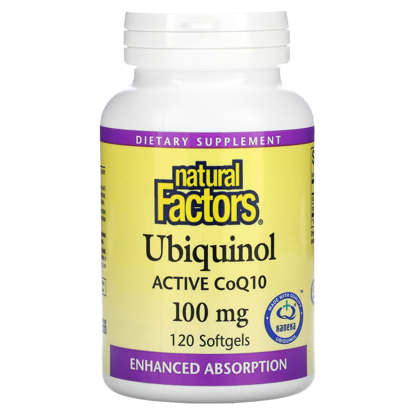 Natural Factors, Убихинол, QH-активный коэнзим Q10, 100 мг, 120 желатиновых капсул убихинол natural factors 100 мг 120 таблеток