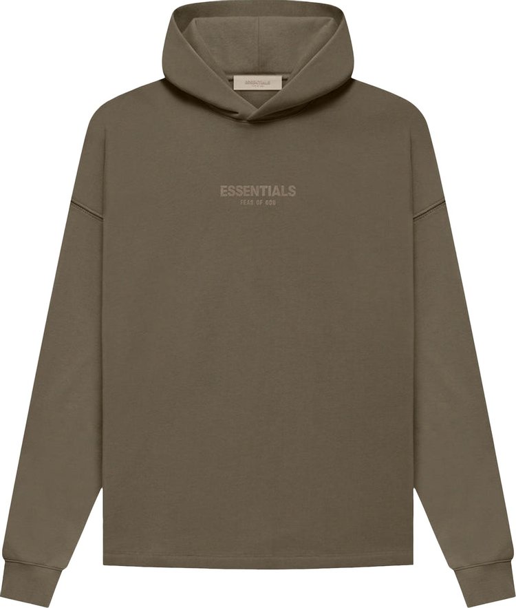 Худи Fear of God Essentials Relaxed Hoodie 'Wood', коричневый - фото