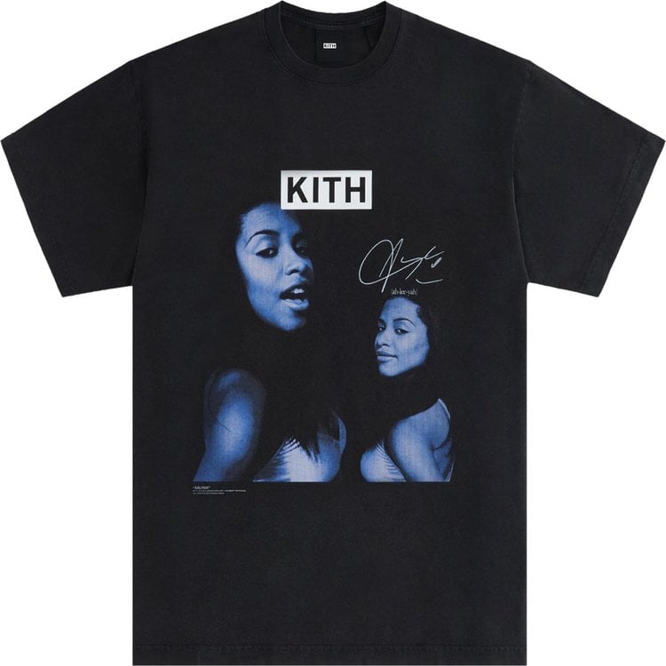 Футболка Kith Women For Aaliyah Are You That Somebody Vintage Tee 'Black', черный - фото