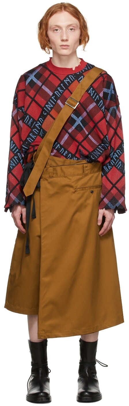 

Брюки со складками SSENSE Exclusive Brown Dickies Edition KIDILL, Коричневый