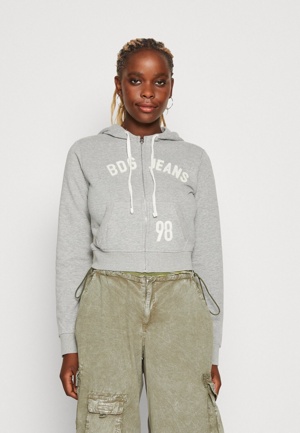 

Толстовка на молнии BDG Urban Outfitters, Серый