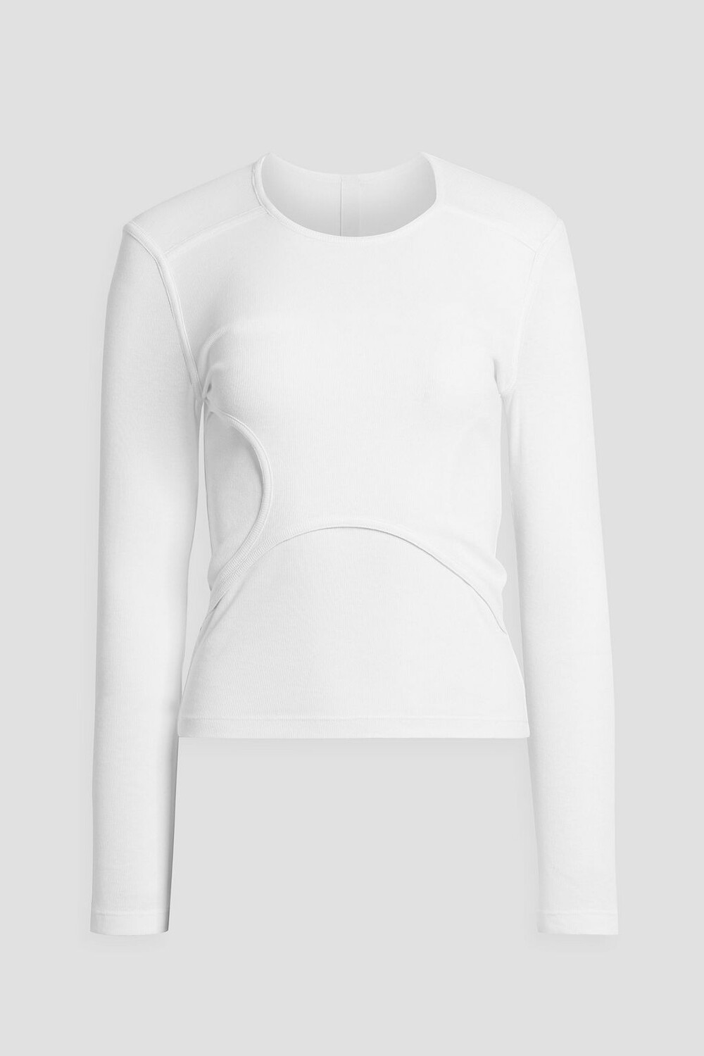 

Многослойный топ из джерси в рубчик DION LEE, белый