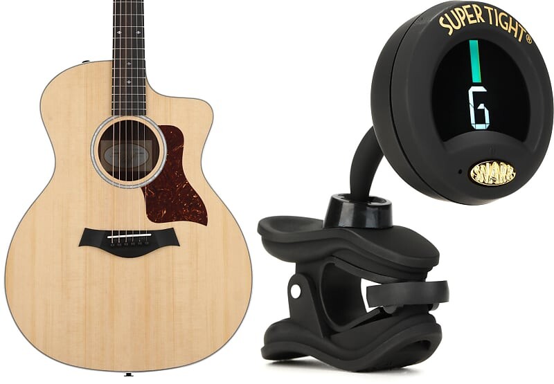 

Электроакустическая гитара Taylor 214ce Deluxe, натуральный цвет, нижняя дека и обечайки из многослойного палисандра, комплект со сверхплотным хроматическим тюнером Snark ST-8 Taylor + Snark F202002111003280000-0351=1 ST-8=1