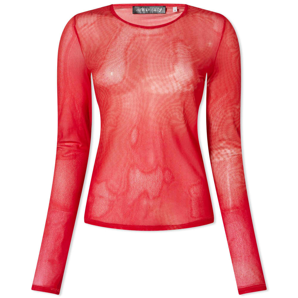 

Топ Our Legacy Super Slim Long Sleeve Mesh Tee