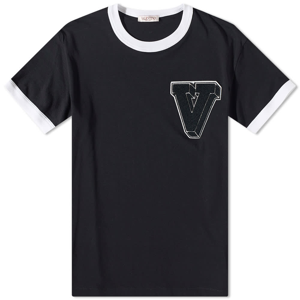 

Футболка Valentino V Logo Ringer Tee