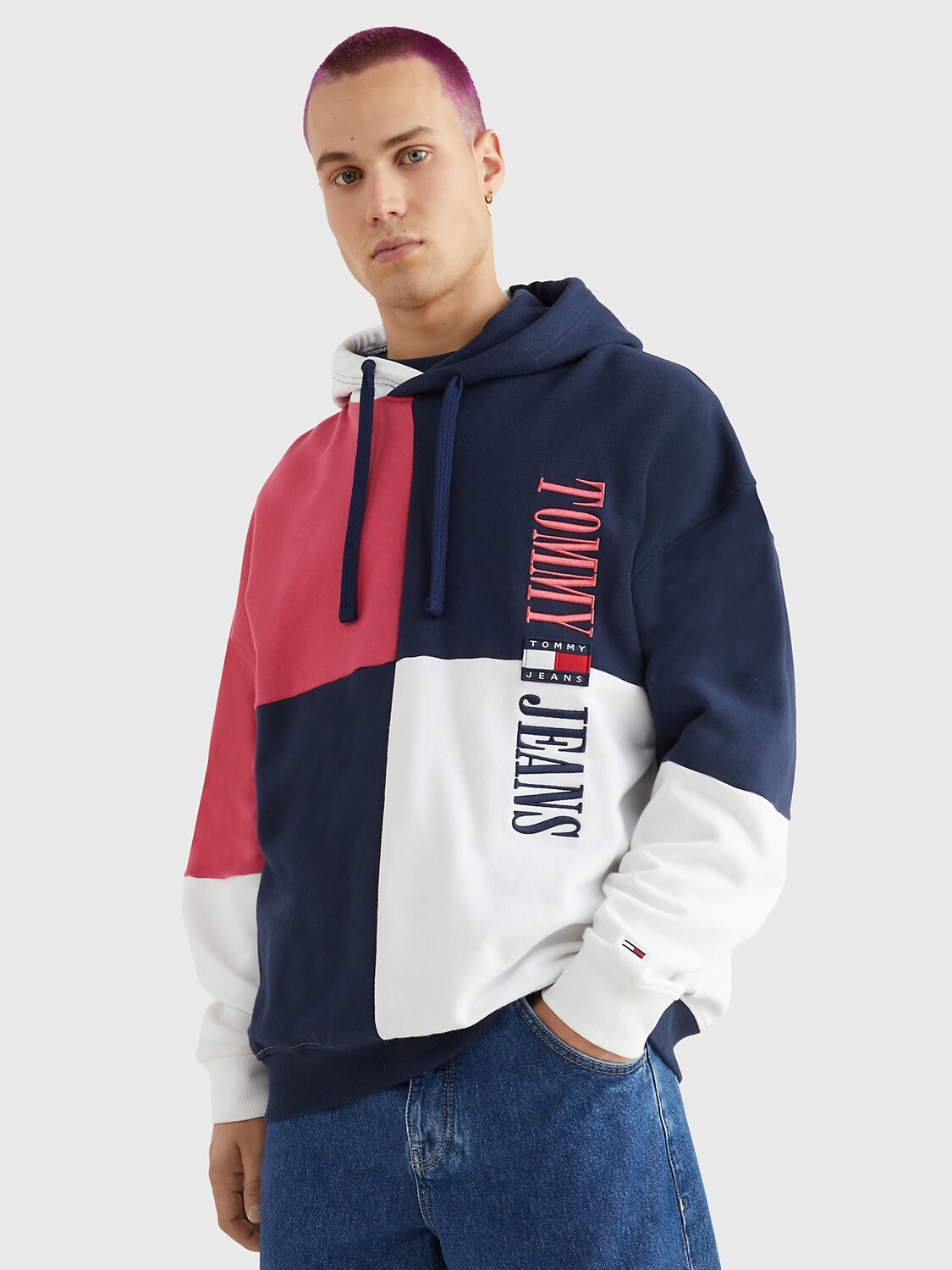

Худи с цветными блоками retro skater Tommy Hilfiger, сумеречный флот