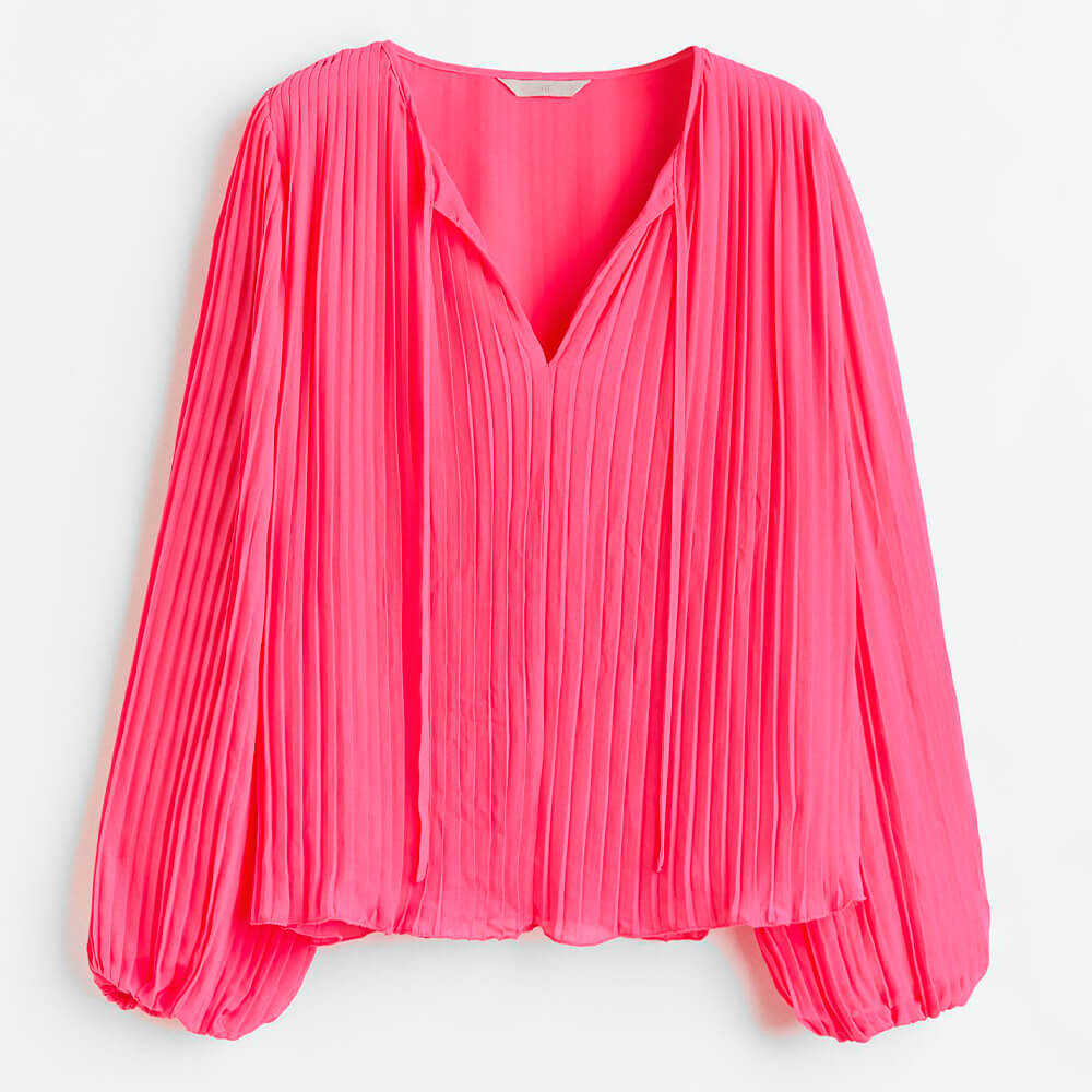 

Блузка H&M Pleated, розовый