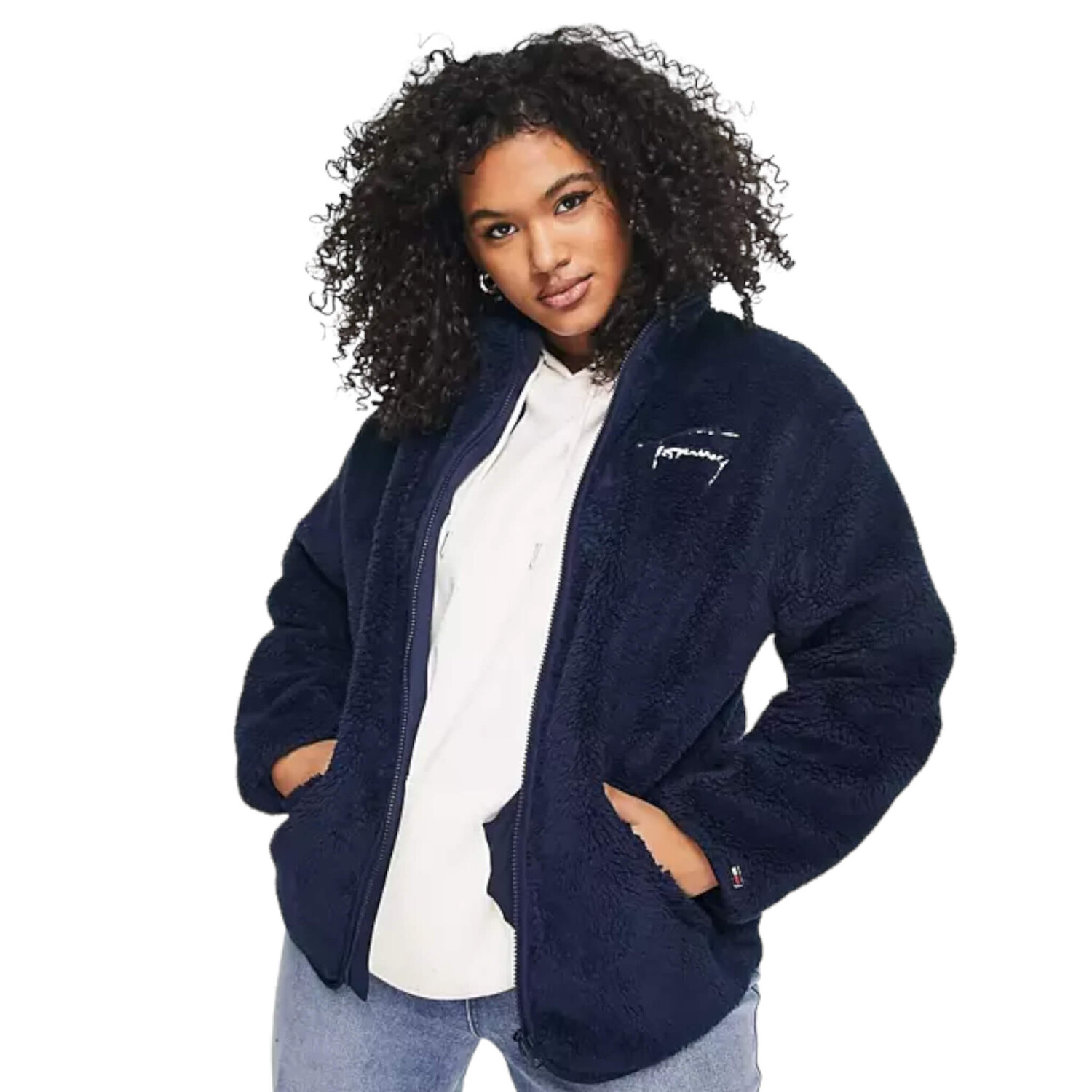 

Куртка Tommy Hilfiger Plus Logo Fleece Zip Up, синий