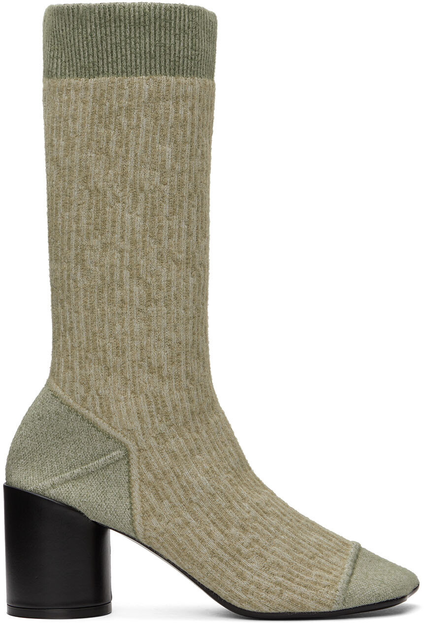

Серые вязаные ботинки таби MM6 Maison Margiela, Серый