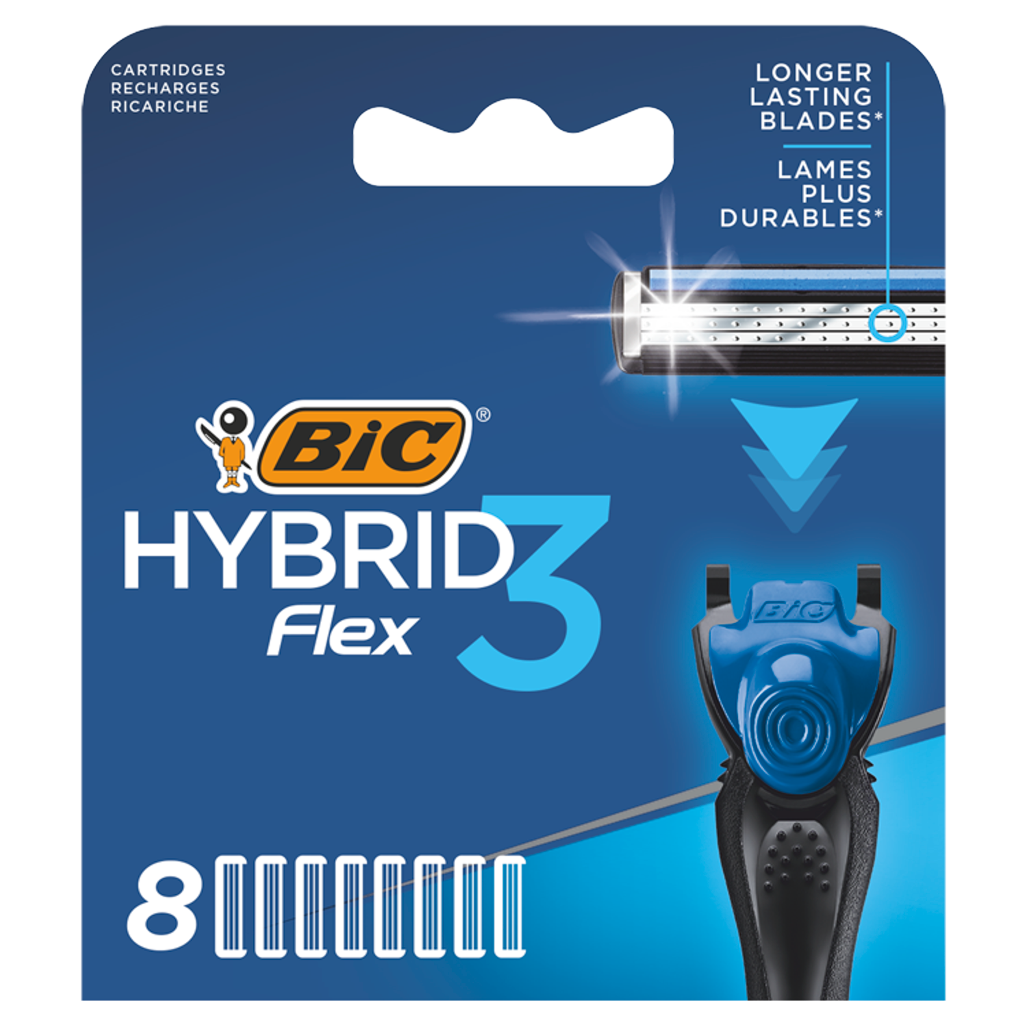 Bic Hybrid3 Flex картриджи для бритвы, 8 шт./1 упаковка