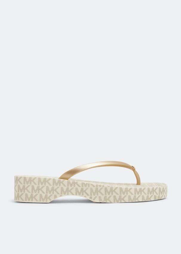 

Шлепанцы MICHAEL KORS Lilo flip flops, бежевый